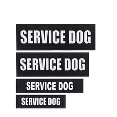 HANWER service-dog patches on vest provide quick identification during training.