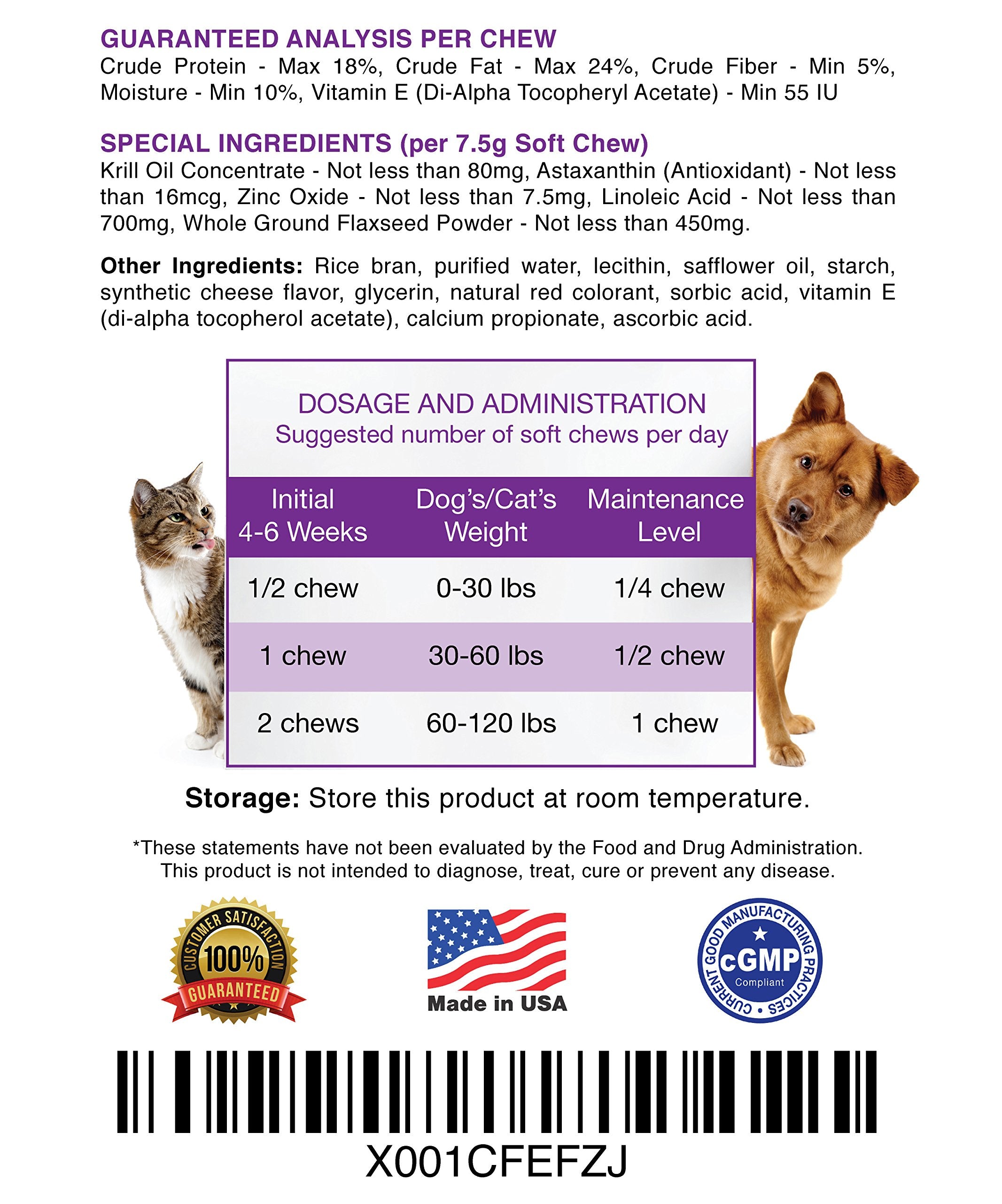 Hanzi Pets Antarctic krill oil soft chews packaging—premium USA-made supplement for dogs.