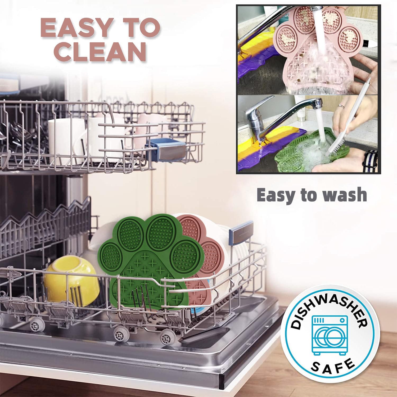 HANZOTO lick mat food-grade silicone detail highlights safe materials