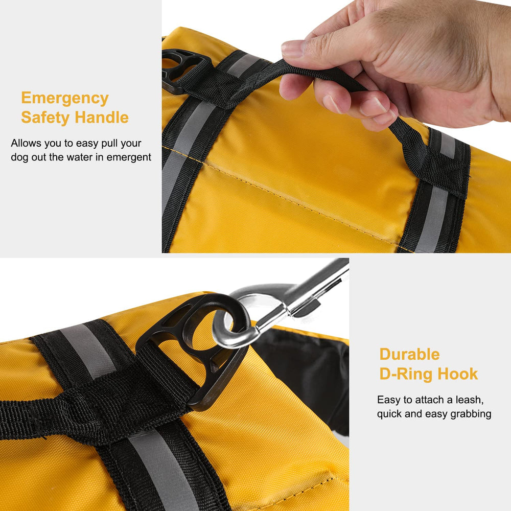 HAOCOO dog life jacket adjustable belt for secure, comfortable fit