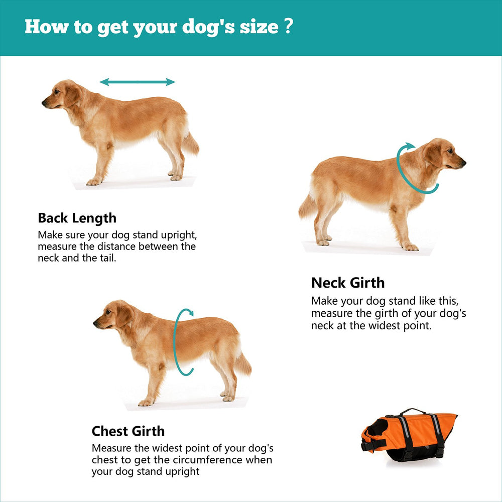 HAOCOO dog life jacket front float supports head above water during swims