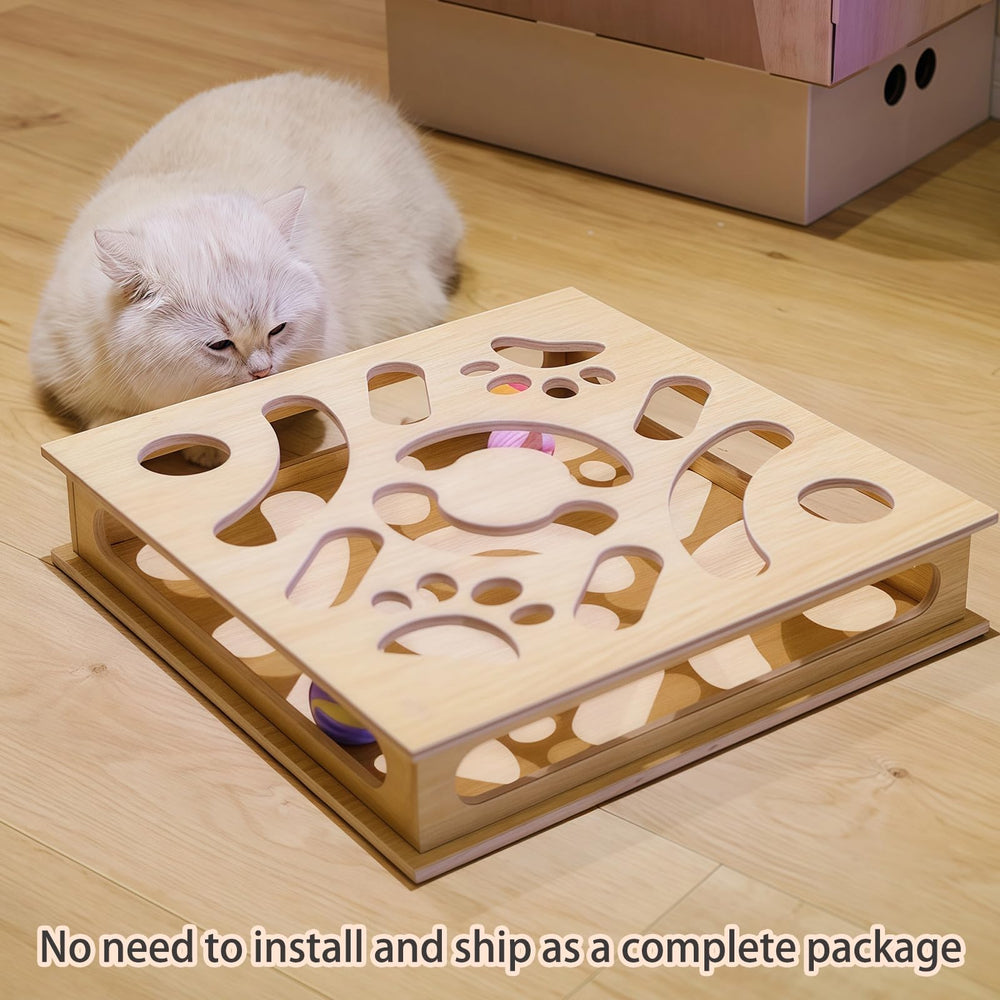 HaoCpetslian cat puzzle box designed for indoor use and multi-cat homes.