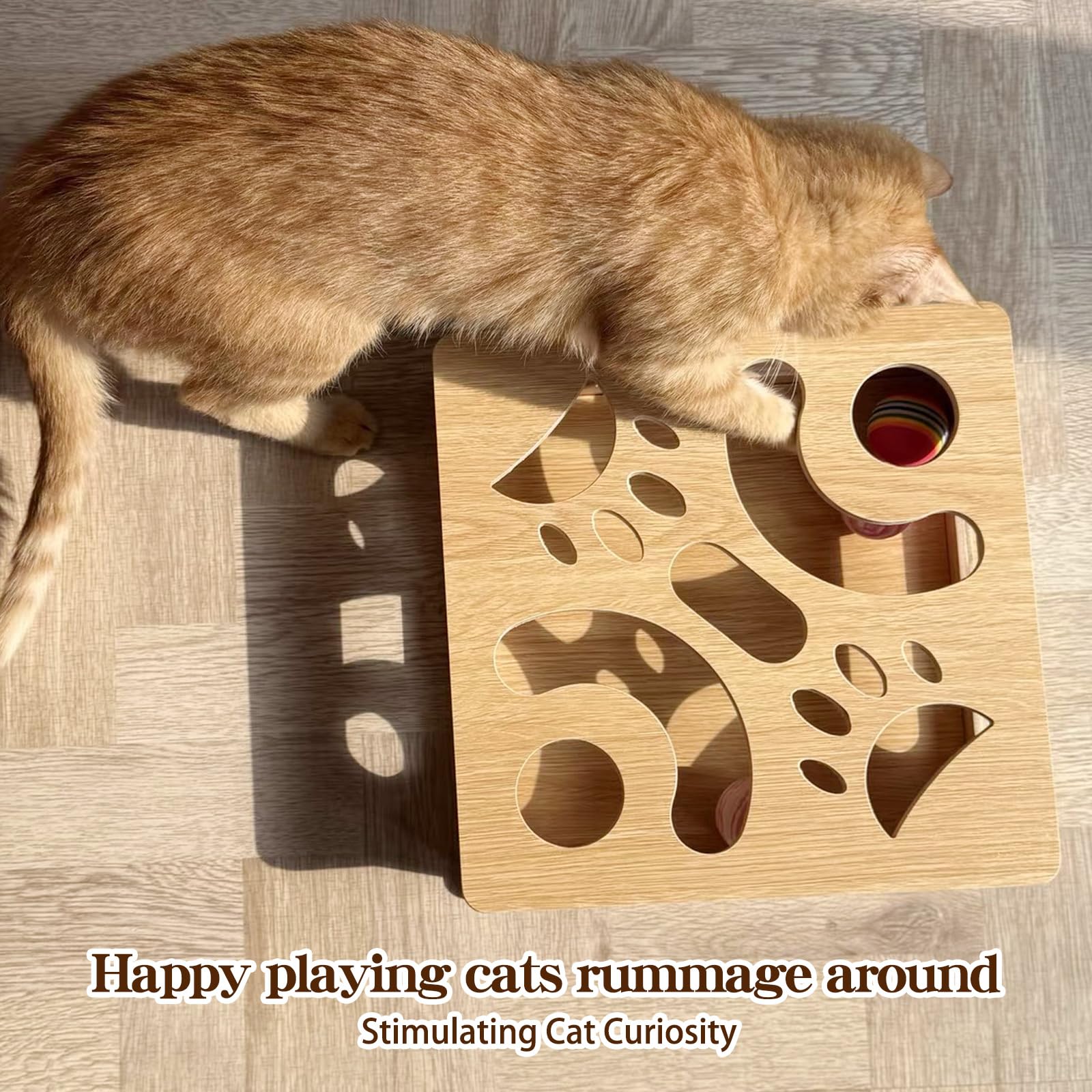 HaoCpetslian cat puzzle box safe-rounded corners prevent snagging.