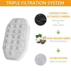 Haodlay 12-pack pre-filter sponges capture hair and debris for cleaner water