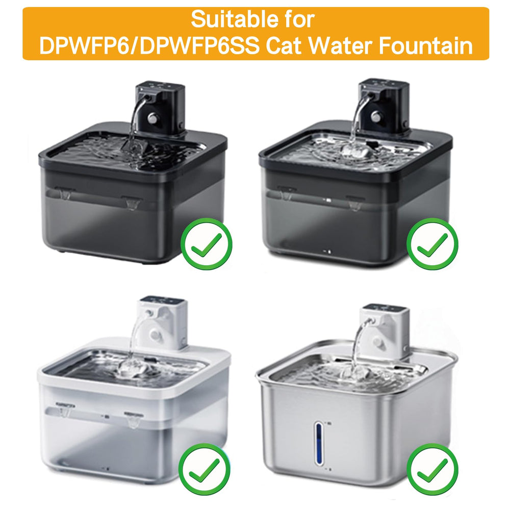 Fountain setup image showing soak and rinse steps with Haodlay filters