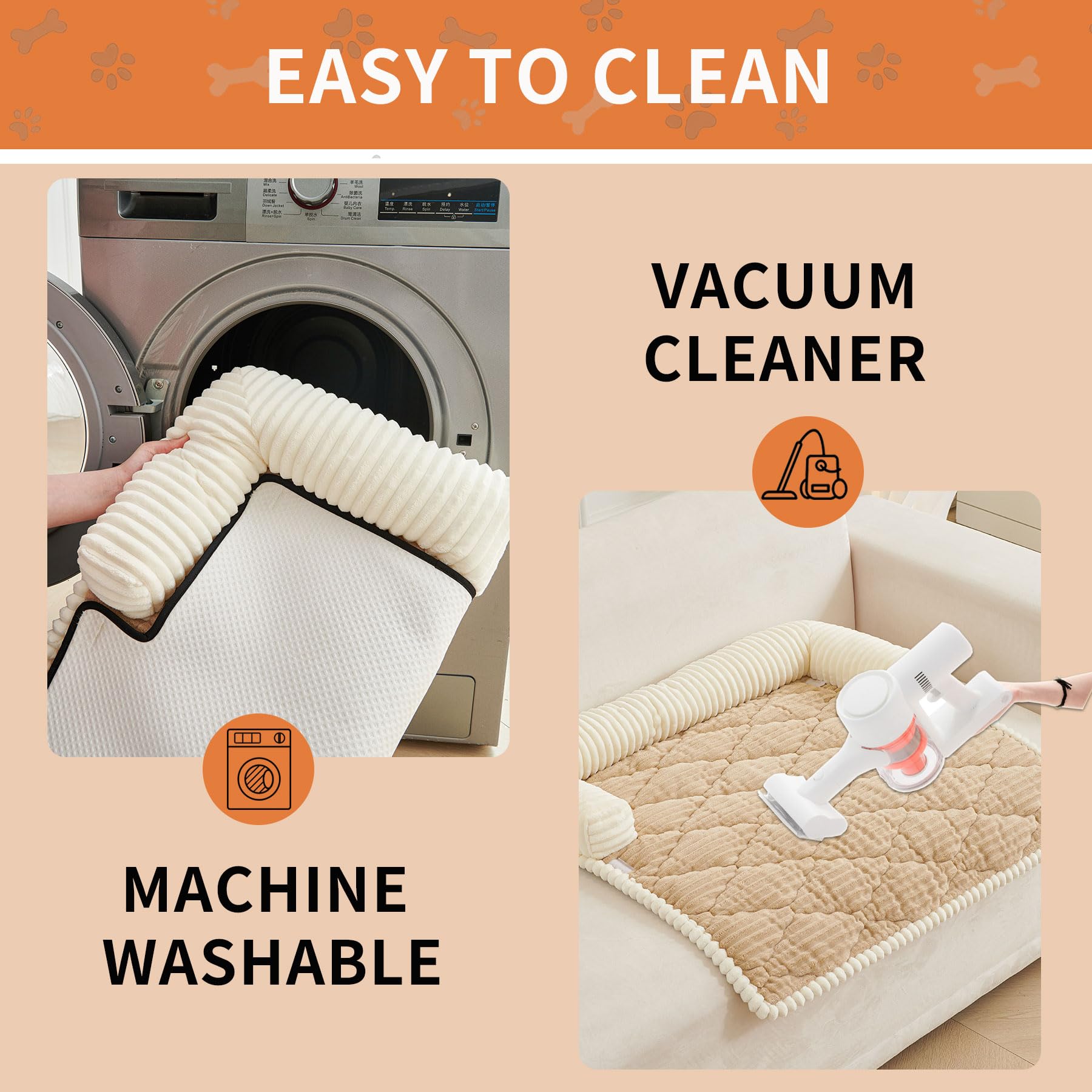 HAOMAIJIA dog couch bed suitable for car trips and crate pad.