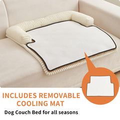 HAOMAIJIA dog couch bed non-slip back with silicone grip keeps furniture in place.
