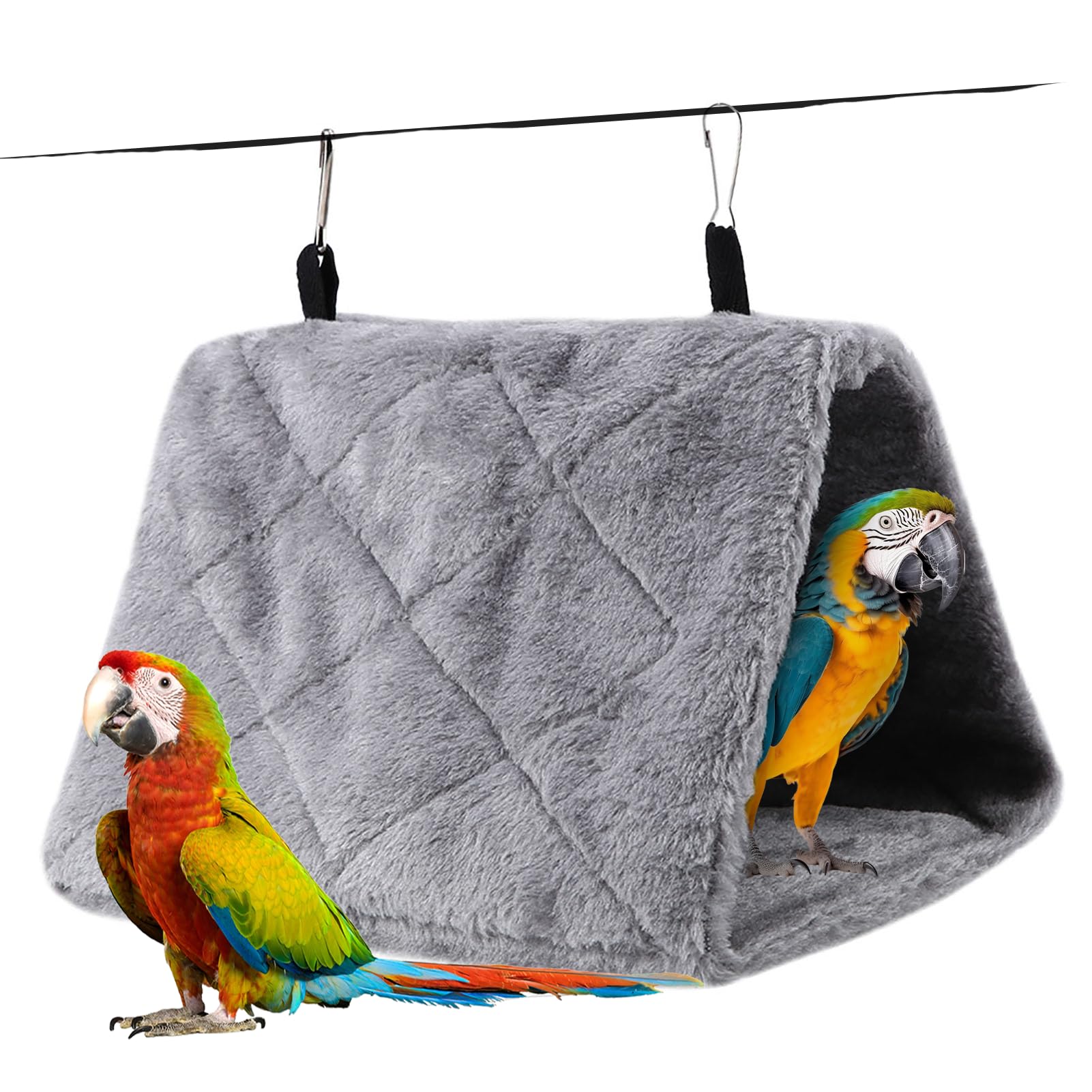 Haosie warm bird nest house closeup shows plush fabric for cozy resting