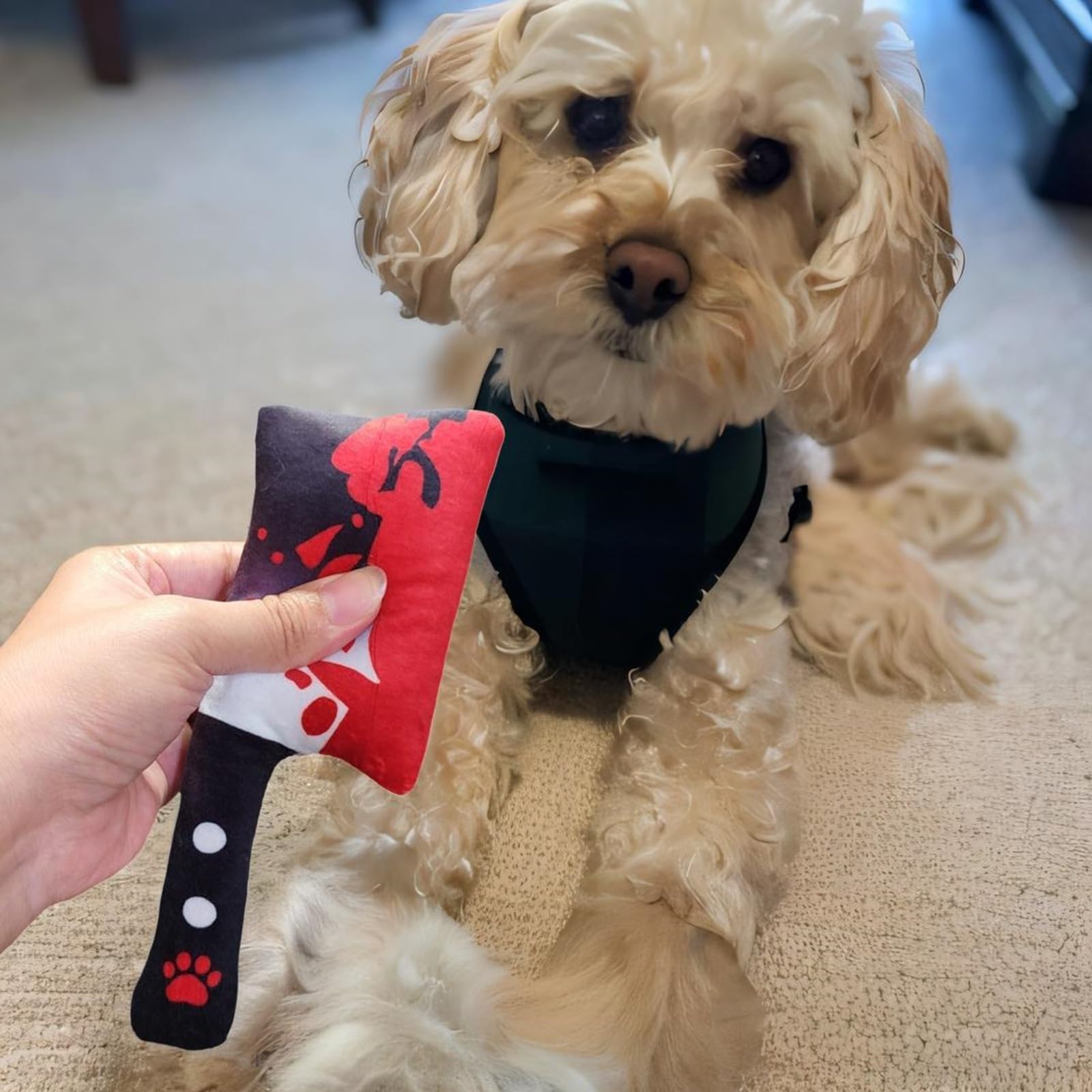 Haourlife plush dog chew toy designed for gentle chewing sessions