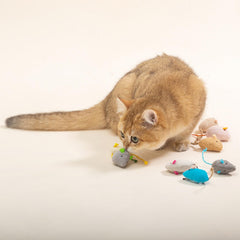 Haourlife soft, durable catnip mice — gentle on paws during rough play
