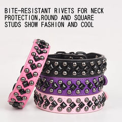 Haoyueer dog collar PU leather closeup highlights soft interior padding for comfort.