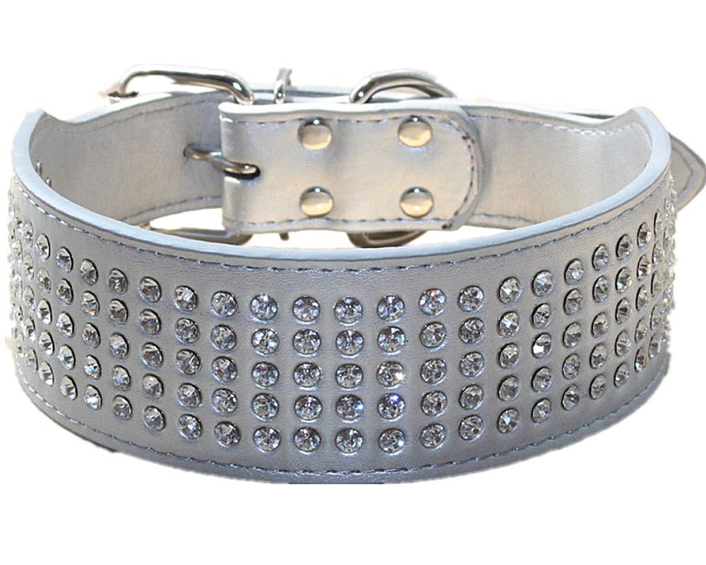 Haoyueer rhinestones dog collar with full crystal sparkle for stylish evening walks.