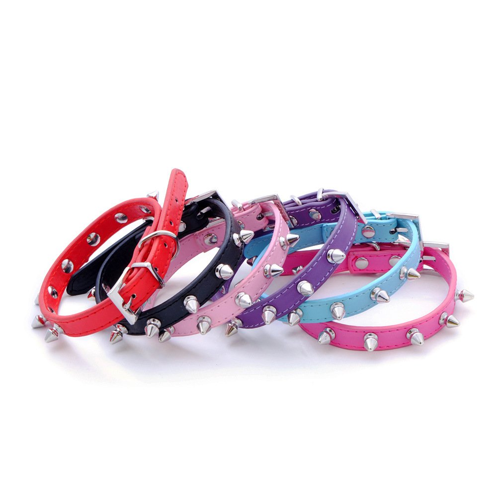 haoyueer spiked cat collar purple detail supports comfortable pet cosplay styling