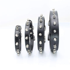haoyueer spiked dog collar rivets closeup highlights durable PU leather details