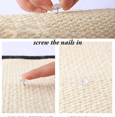 haozaikeji cat scratcher mat uses natural sisal to resist sharp claws and last longer