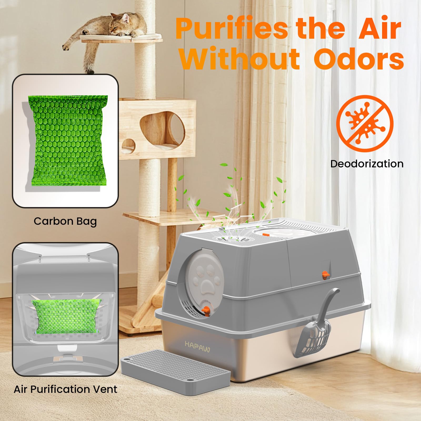 HAPAW dual-entry design with rotating latch supports front and top access.