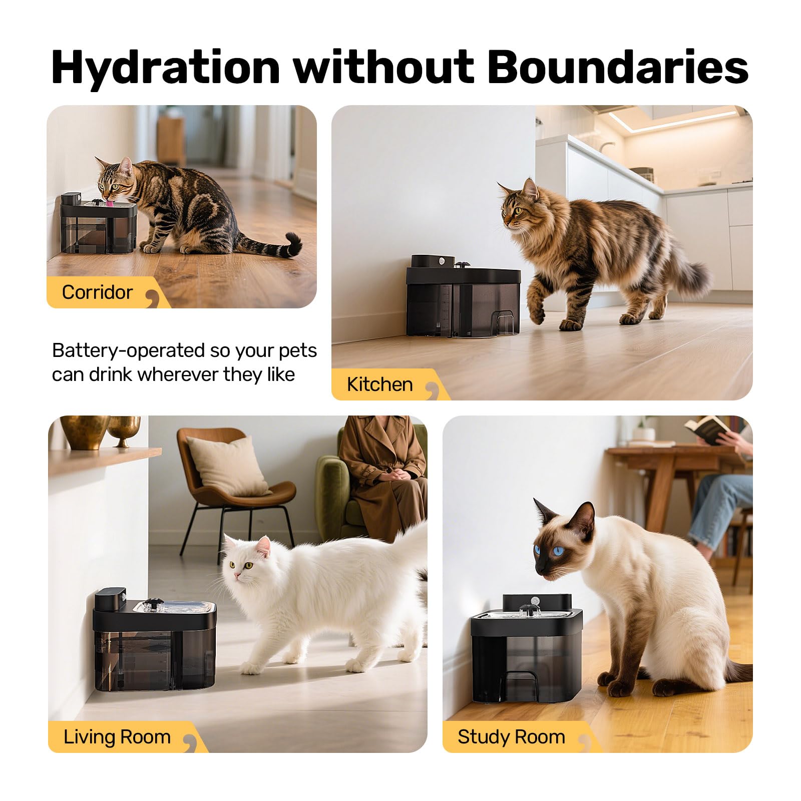 HAPAW included sponges aid cleaning and prevent clogs.
