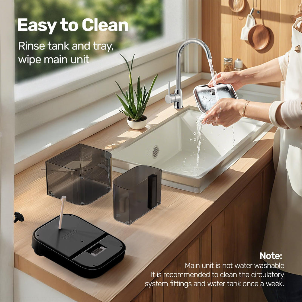 HAPAW rechargeable battery backup enables unplugged operation during outages.