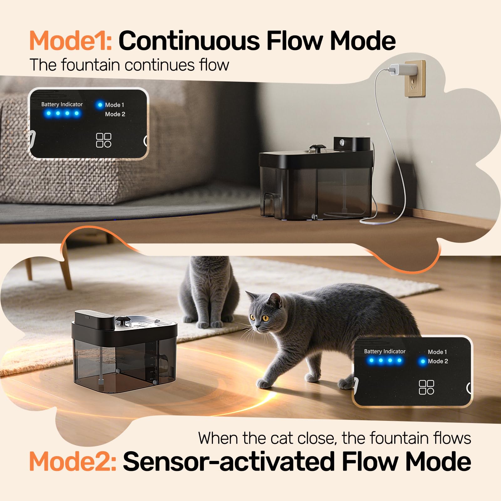 HAPAW smart-app-notifications display illustrates remote control and status alerts for pet care.