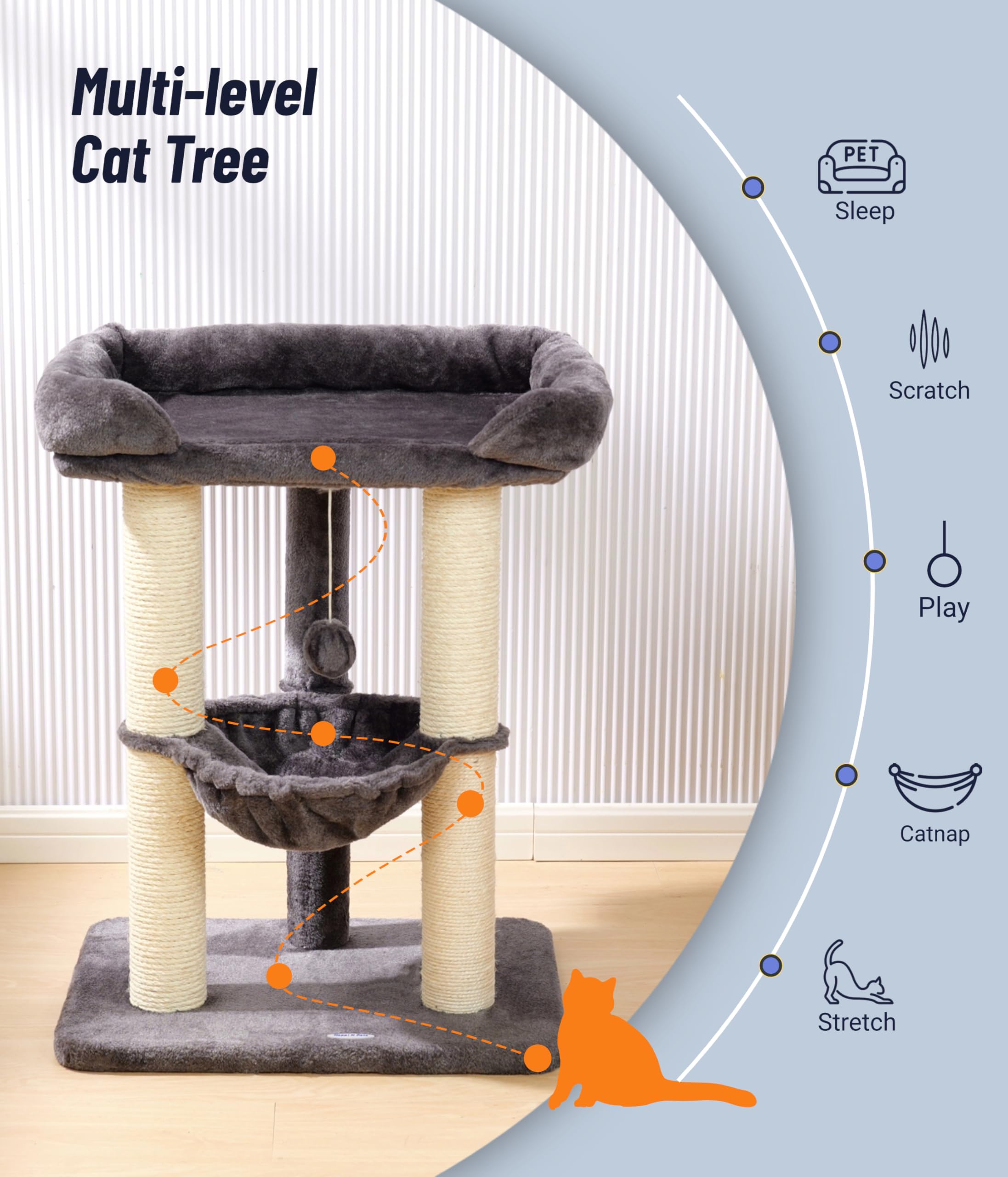 Happi N Pets cozy cat hammock invites relaxing naps and window watching