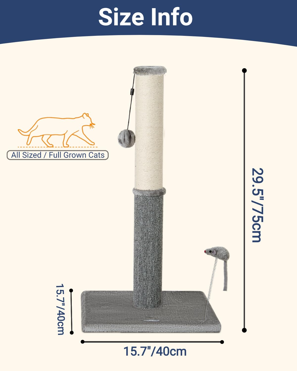 Happi N Pets carpet side offers a softer scratch option for indoor cats