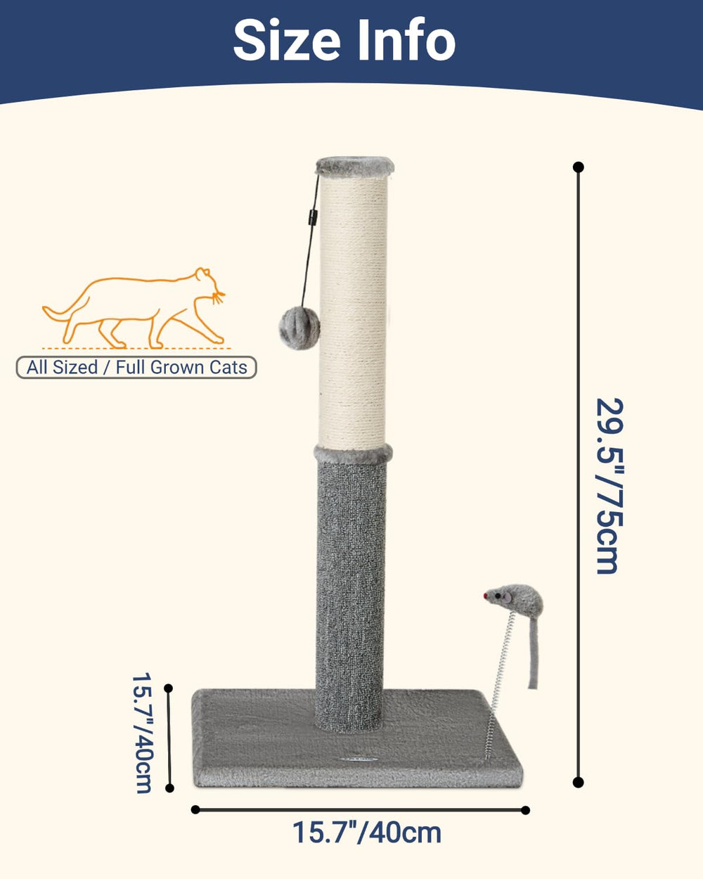 Happi N Pets carpet side offers a softer scratch option for indoor cats