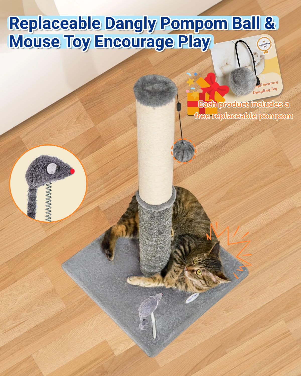 Happi N Pets detachable pom-pom toy adds interactive play