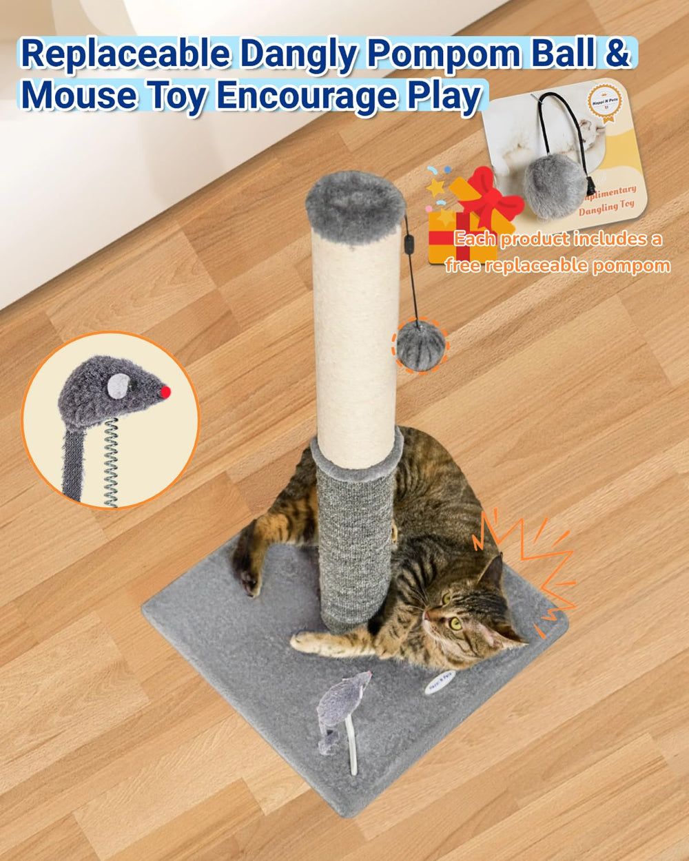 Happi N Pets detachable pom-pom toy adds interactive play