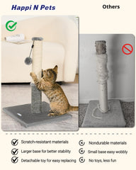 Happi N Pets cat scratcher shows detachable pom-pom toy