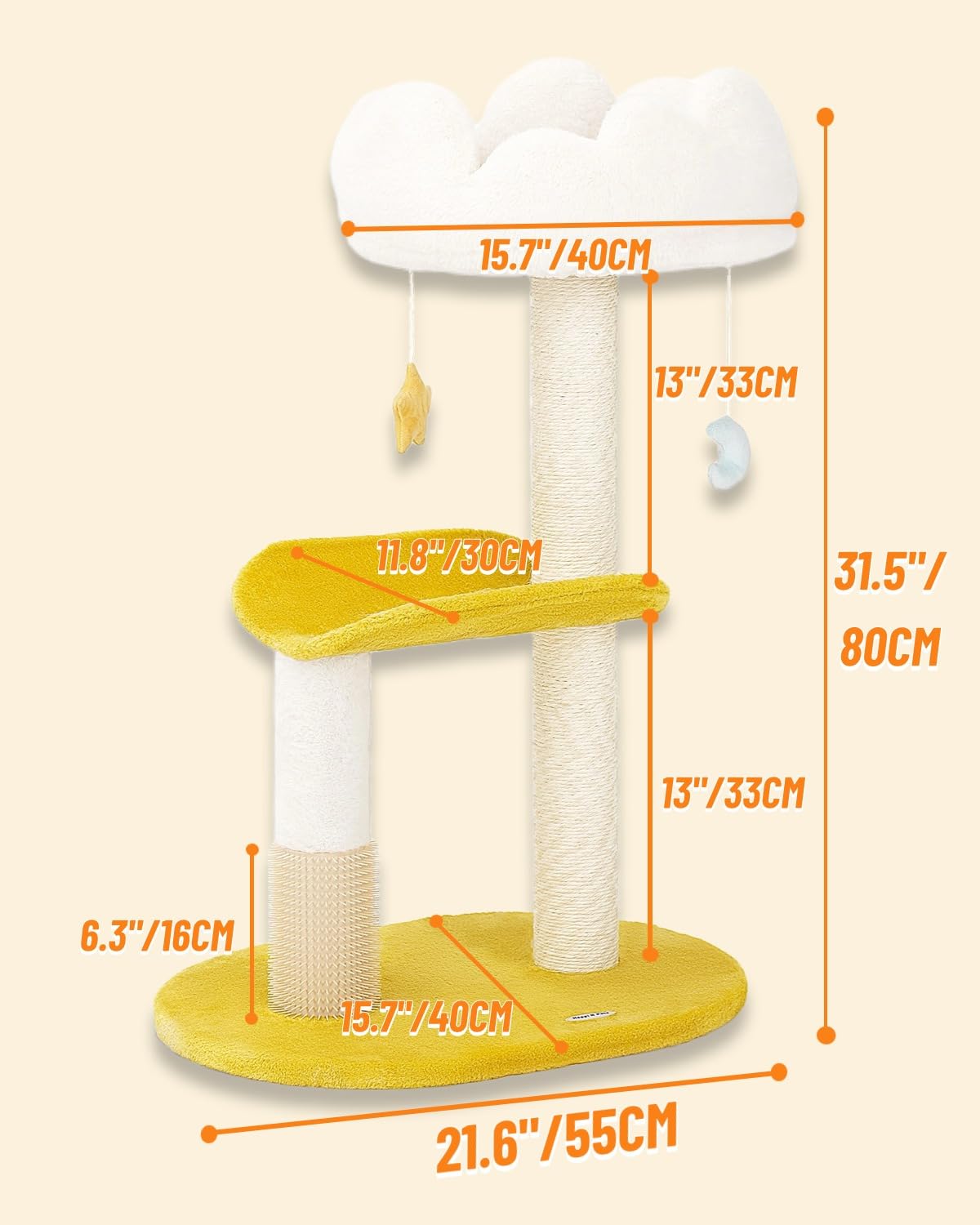 Happi N Pets Cloud Cat Tree cozy cat bed invites relaxed naps.