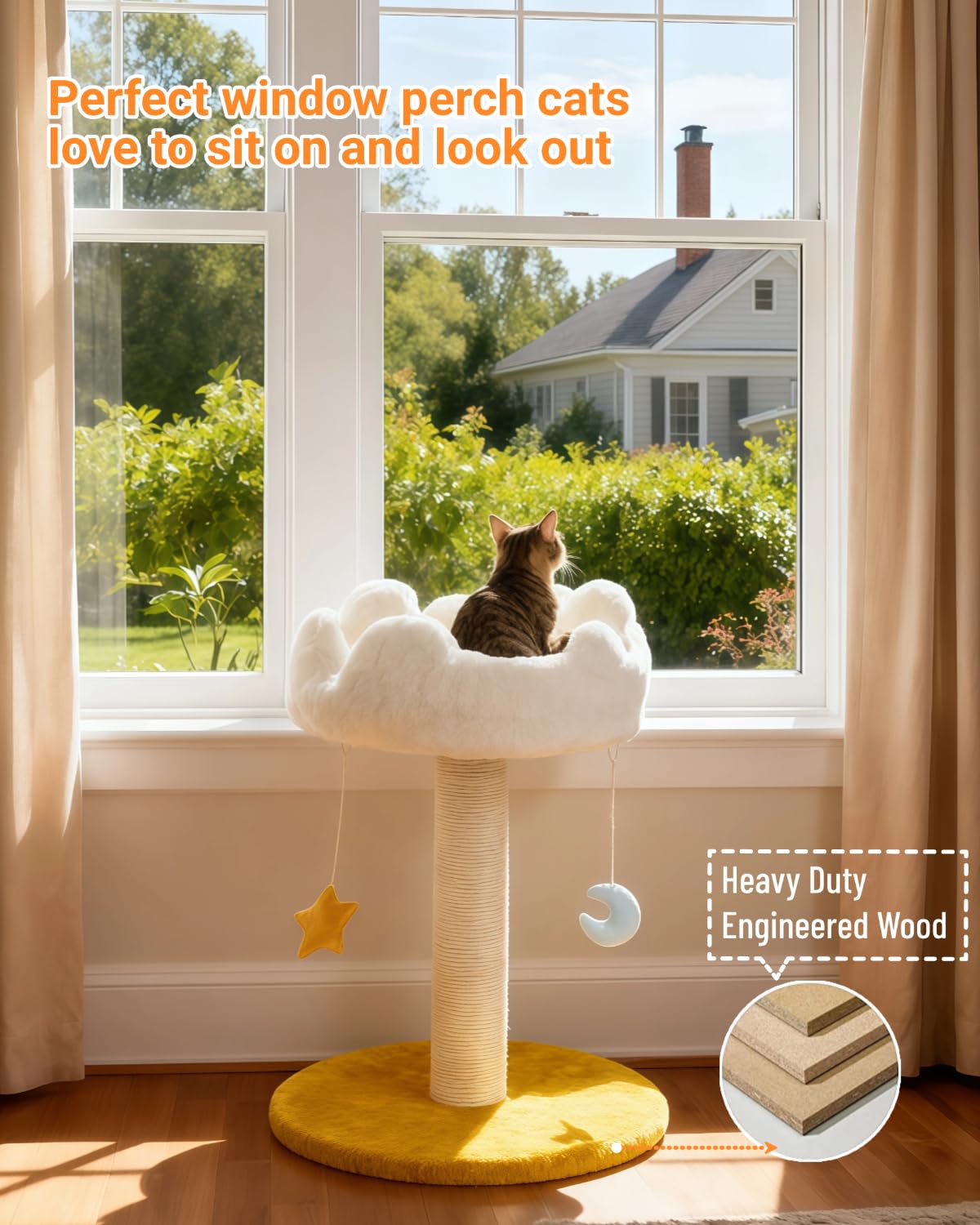 Happi N Pets Cloud Cat Tree cloud danglers add playful moments and photo-worthy fun