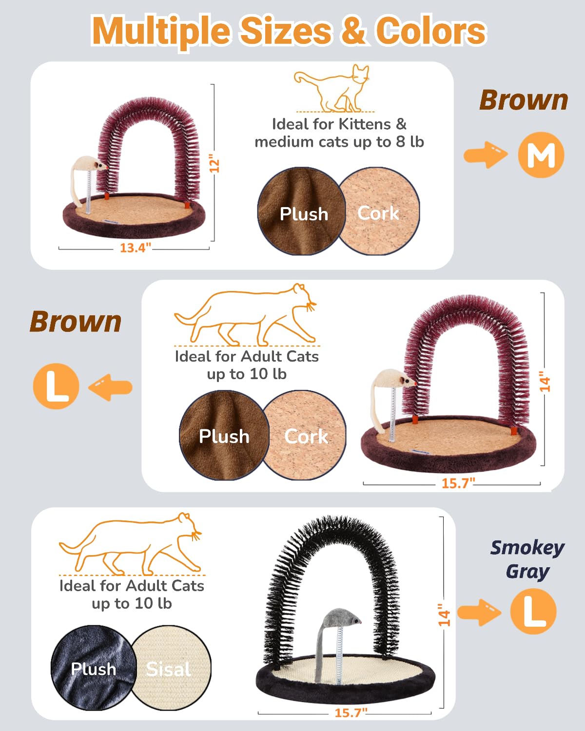 Happi N Pets self groomer wooden scratching pad offers a sturdy scratch surface
