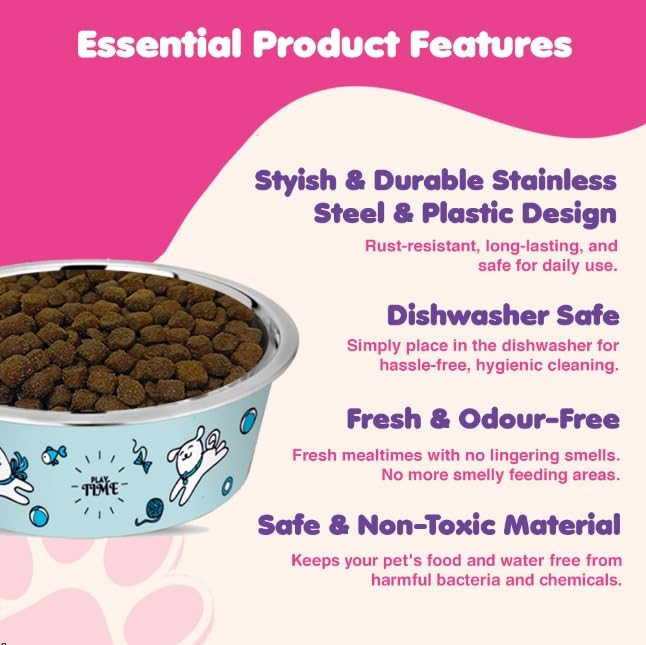 Happinesque stainless steel inner bowl emphasizes durability and odor-free meals.