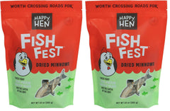 Happy Hen Treats Fish Fest pack of 2 with dried minnows, ideal for training
