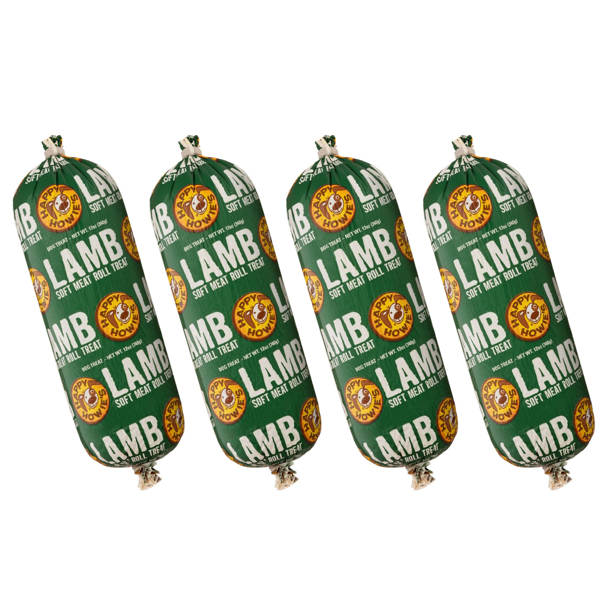 Happy Howie's Soft Lamb Roll Treats packaging highlights USA-made quality for trusted rewards
