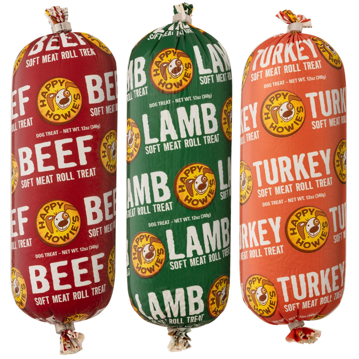 Happy Howie's Soft Meat Roll Beef slice on bowl, ideal as a tasty meal topper.