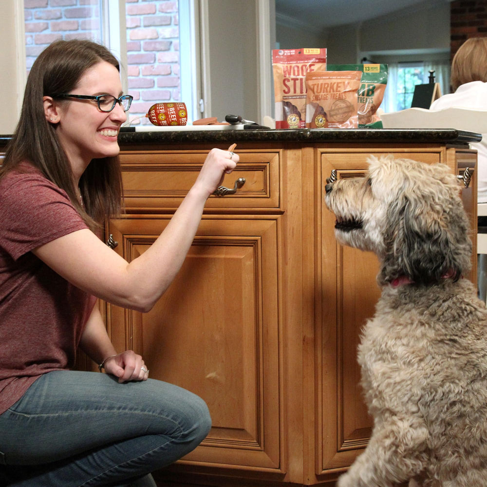 Happy Howie's Soft Meat Roll grated over kibble for enhanced meal flavor.