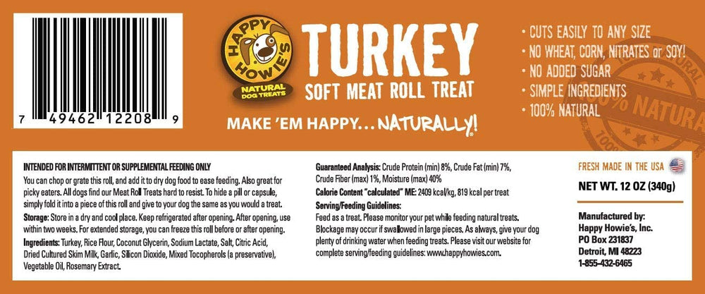 Happy Howie's Soft Meat Roll pack opened for quick, grab-and-go rewards.