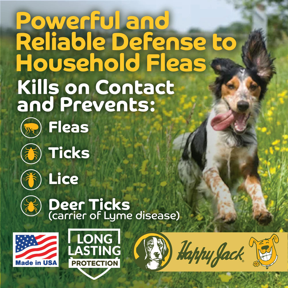 Happy Jack flea tick powder applied to dogs fur for long lasting pest control