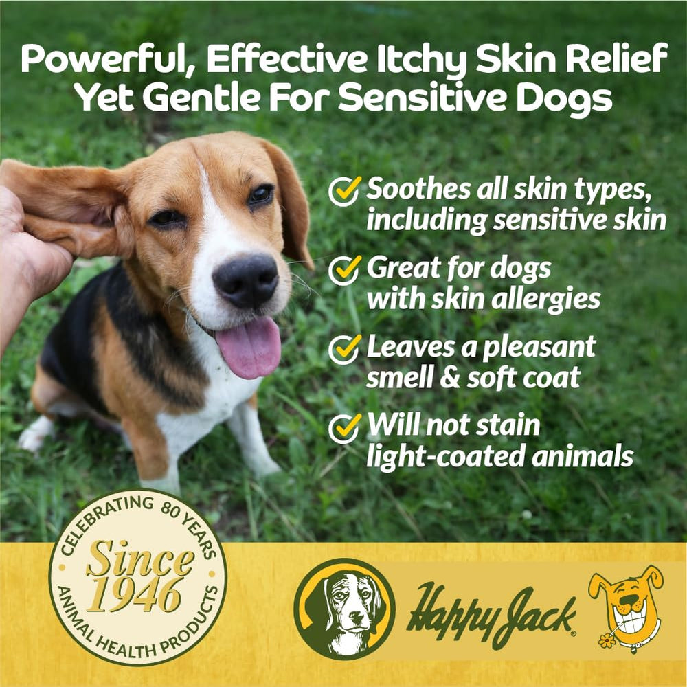 Happy Jack Itch No More bottle pump for easy application and relief.