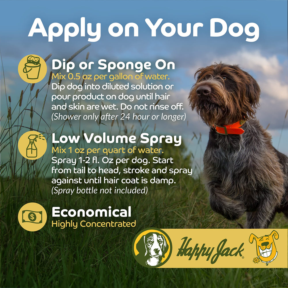 Happy Jack Kennel Dip USA-made packaging highlights trust and safety.