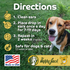 Happy Jack Mitex safety label shows use for pets 12 weeks and older.