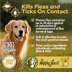 Happy Jack Paracide Champú para perros y gatos, aplicación fácil