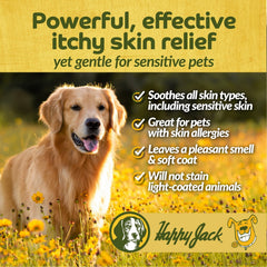 Happy Jack Skin Balm applied to a horse's itchy spots for gentle comfort.