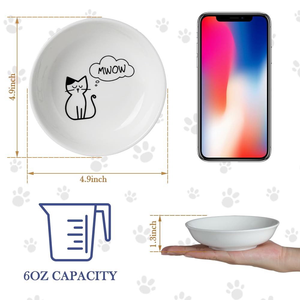 HAPPY KIT whisker-friendly bowls with a wide profile for comfortable eating.