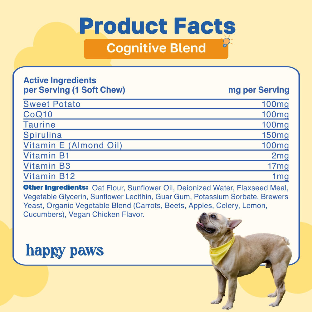 Happy Paws rock-solid chews shown with kibble for effortless meal integration.