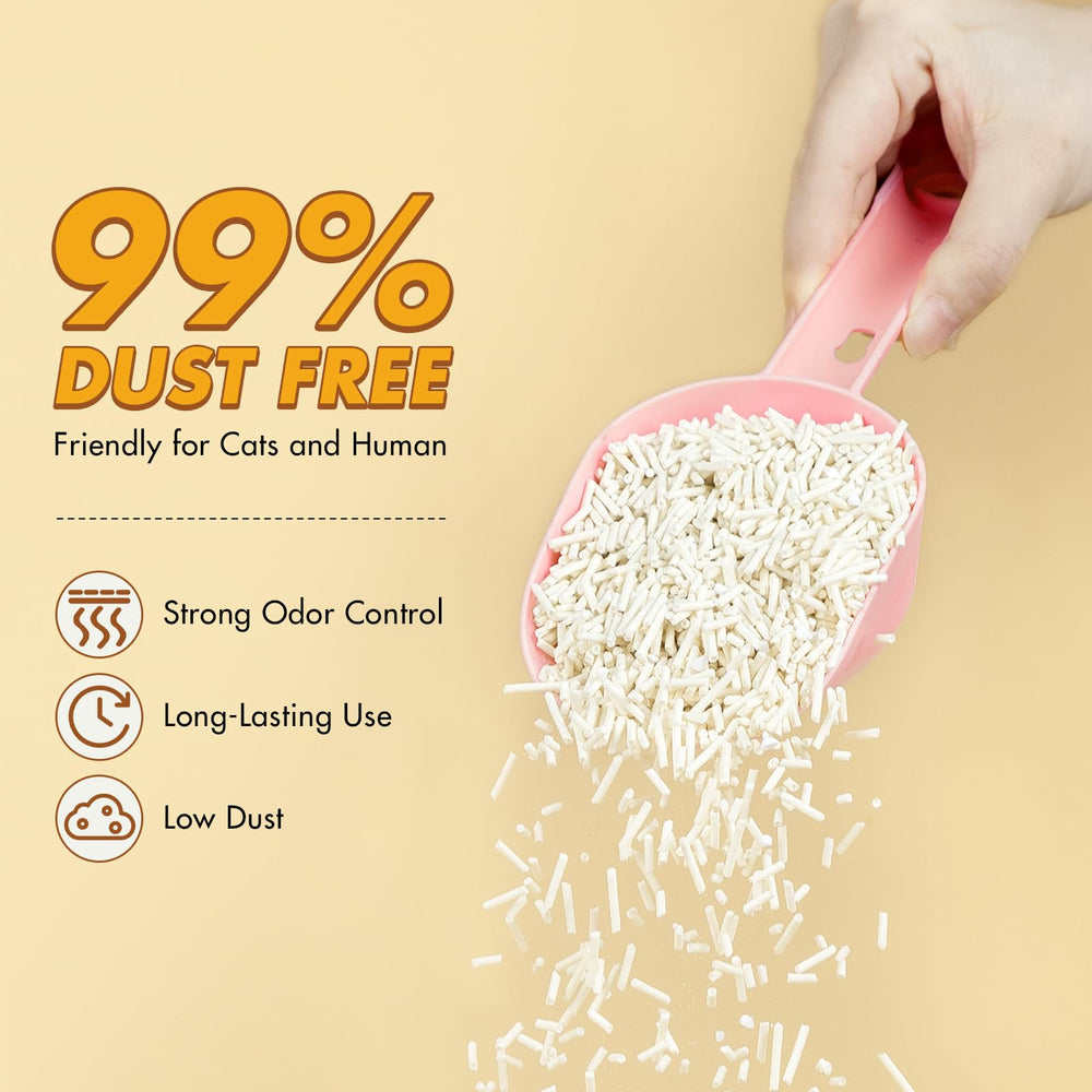 Happy & Polly Tofu Cat Litter coconut carbon odor absorption in action.