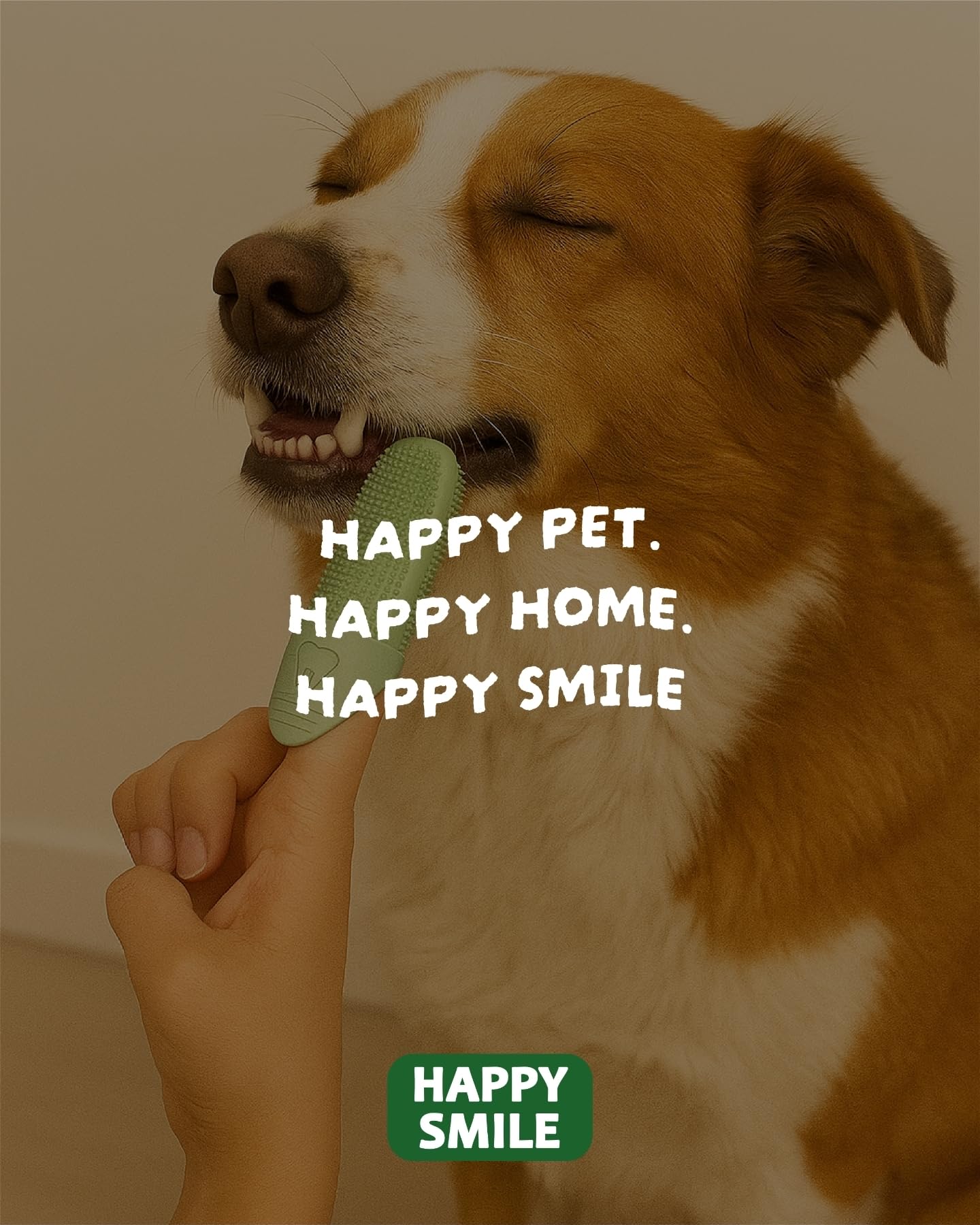 Happy Smile 360° playful design encourages daily pet dental care.