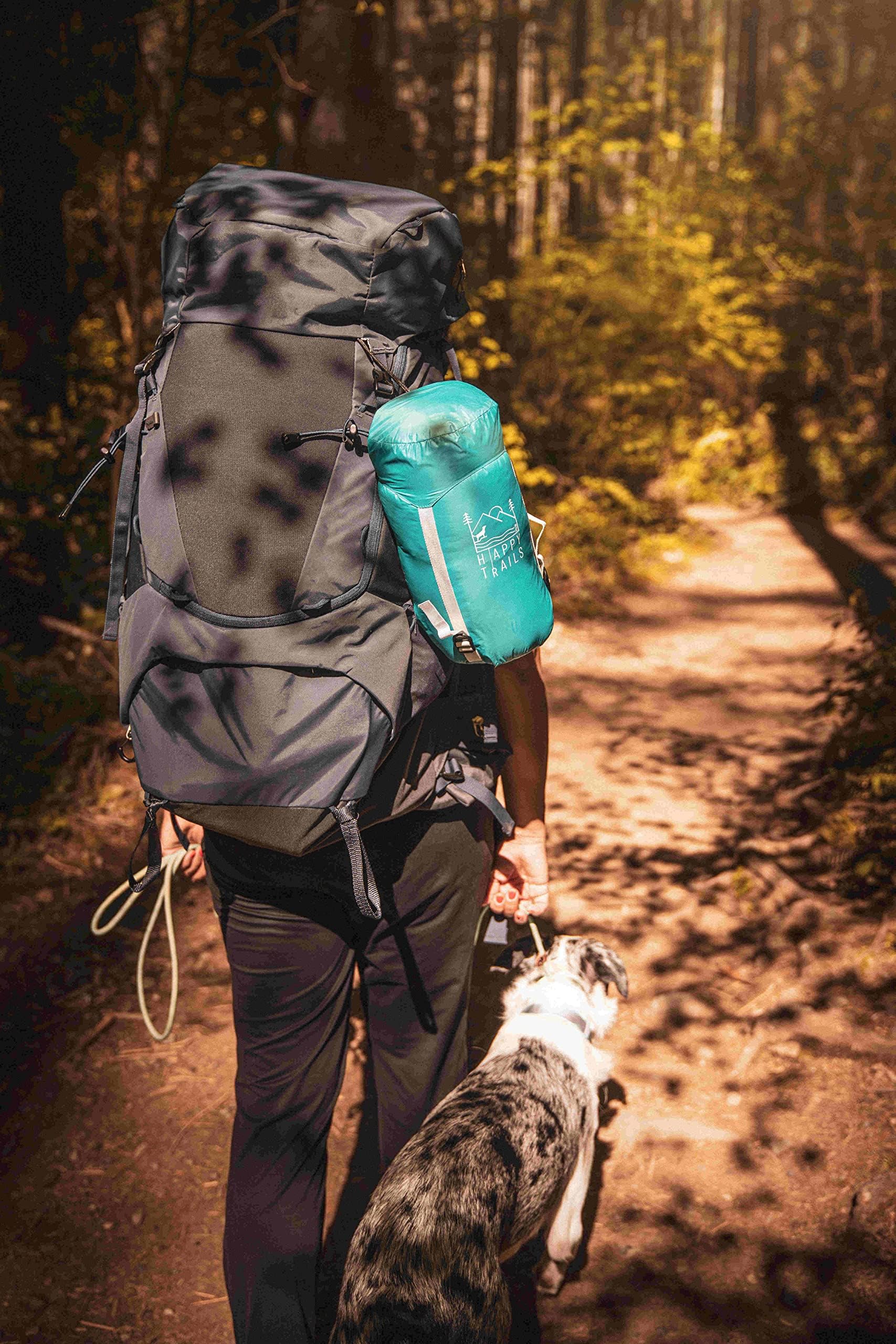 Bolsa de compresión incluida con el saco Happy Trails PNW.