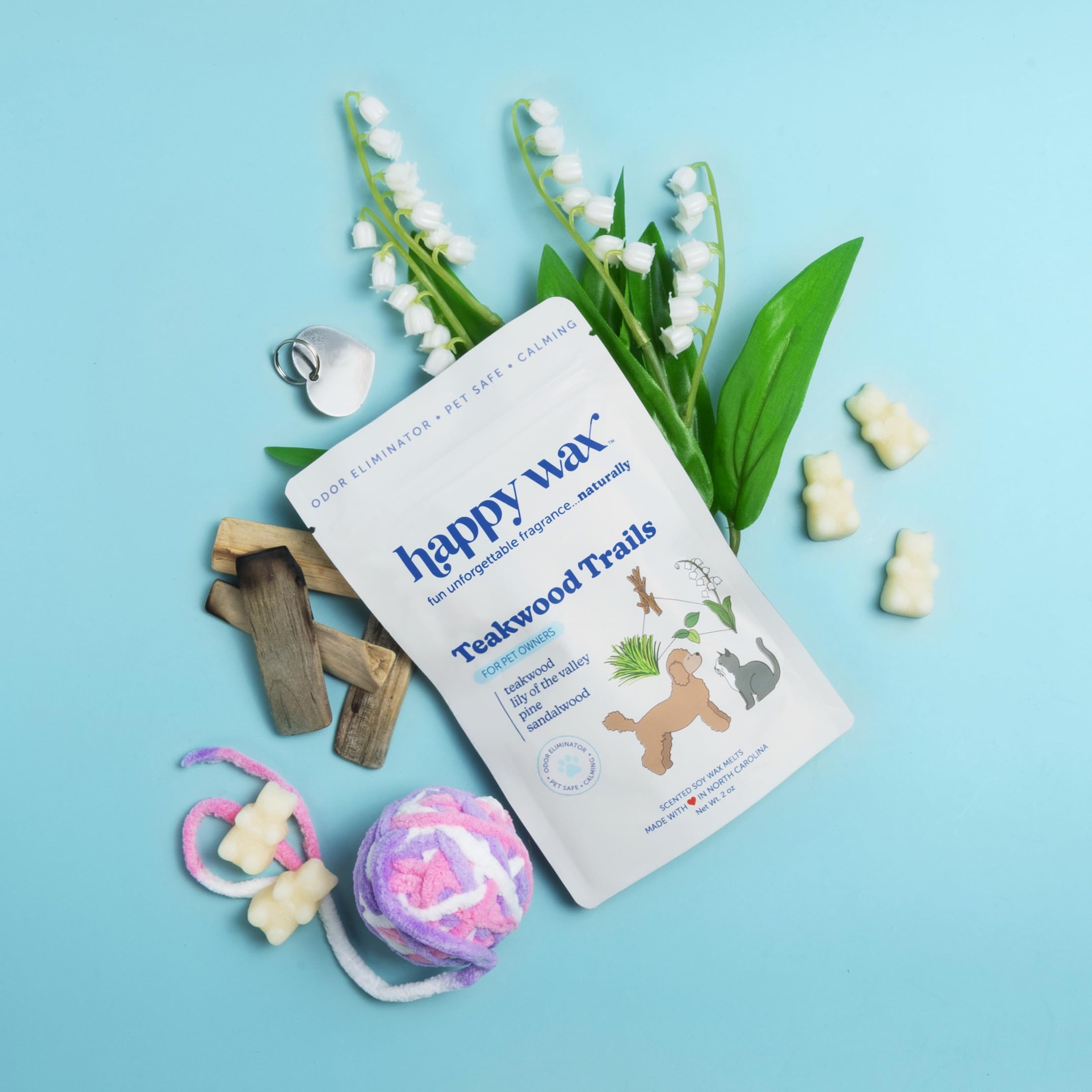 Happy Wax Pet Scents Mix soy wax closeup emphasizes natural, non-toxic composition